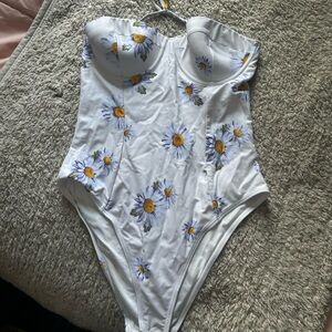 Forever 21 sunflower swim suit